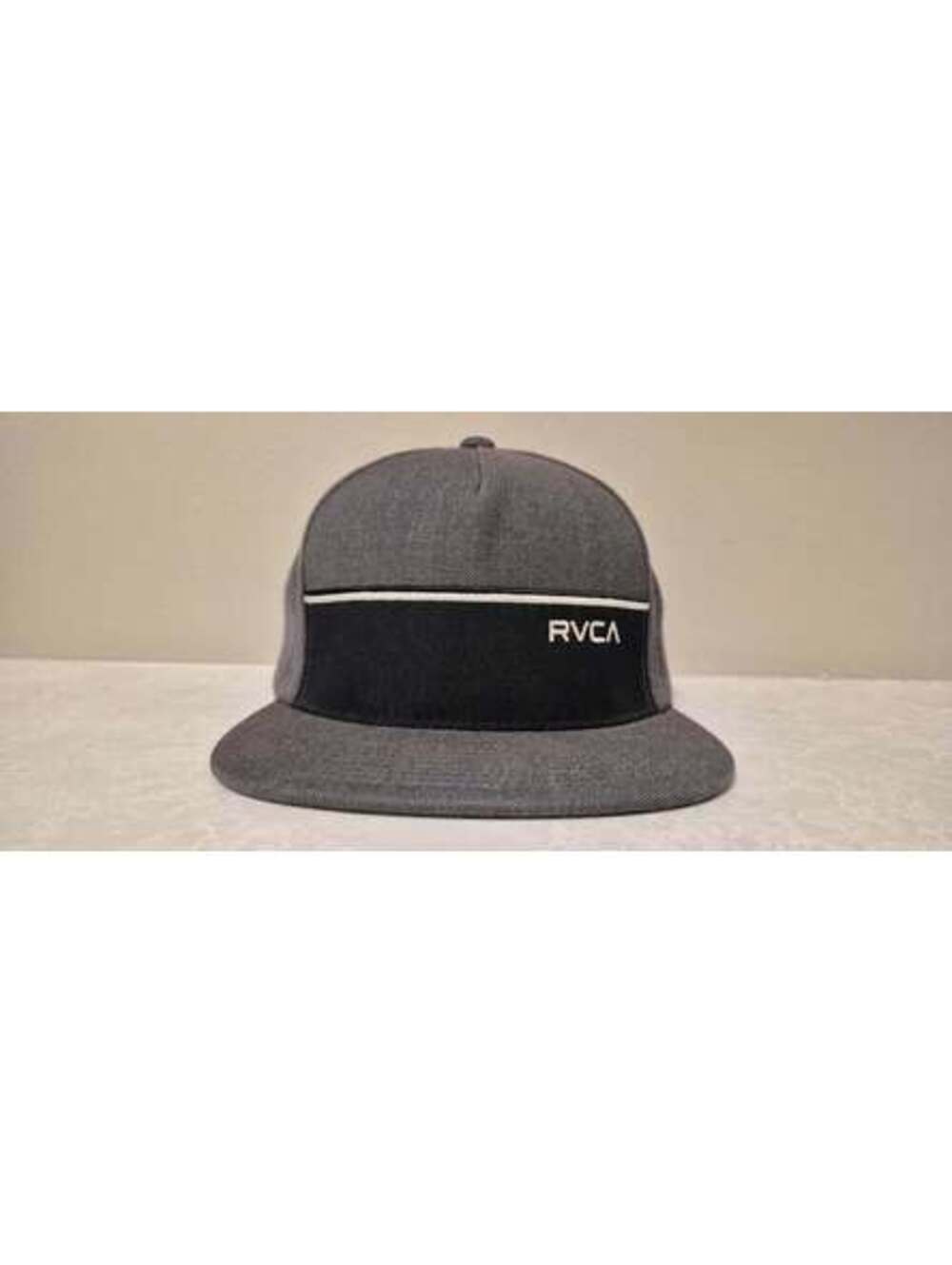 RVCA cap - grey and black with white stitching